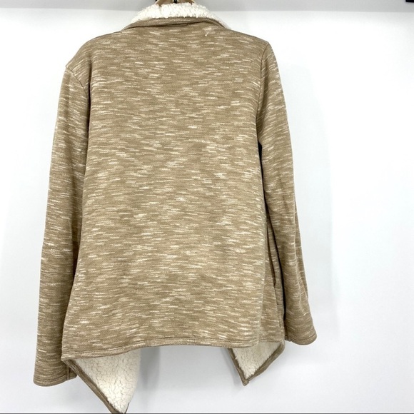 Green Tea open front Sherpa cardigan M nwot - Picture 2 of 7